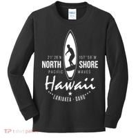 Surfer Gift Hawaii North Shore Laniakea Beach Oahu Kids Long Sleeve Shirt thumb 0