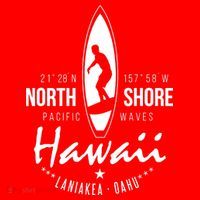 Surfer Gift Hawaii North Shore Laniakea Beach Oahu Santa Hat thumb 1