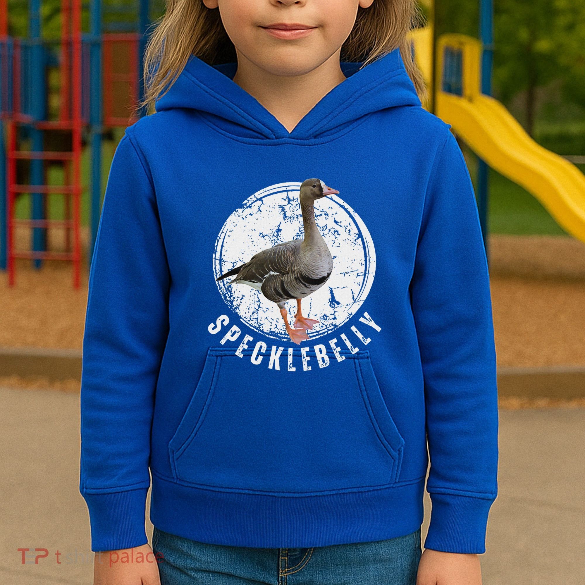 Specklebelly Goose Hunting Speck White Kids Hoodie