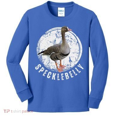 Specklebelly Goose Hunting Speck White Kids Long Sleeve Shirt