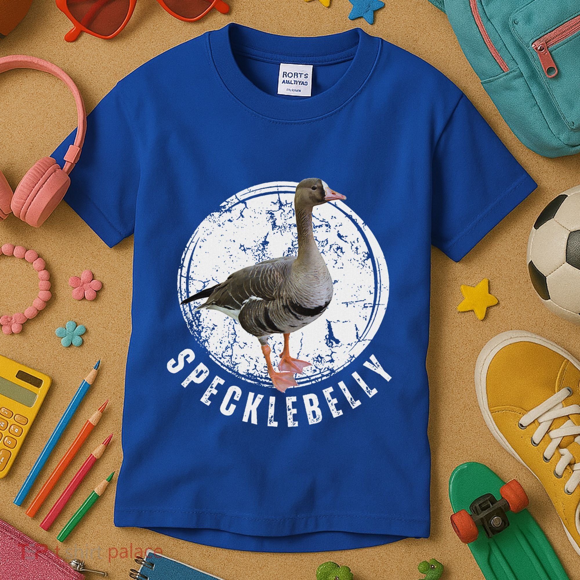 Specklebelly Goose Hunting Speck White Kids T-Shirt