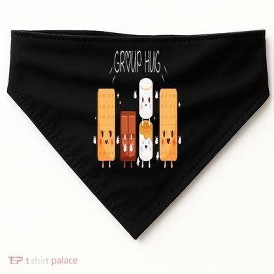 Smores Group Hug  Camping Campfire Marshmallow Smores USA-Made Doggie Bandana