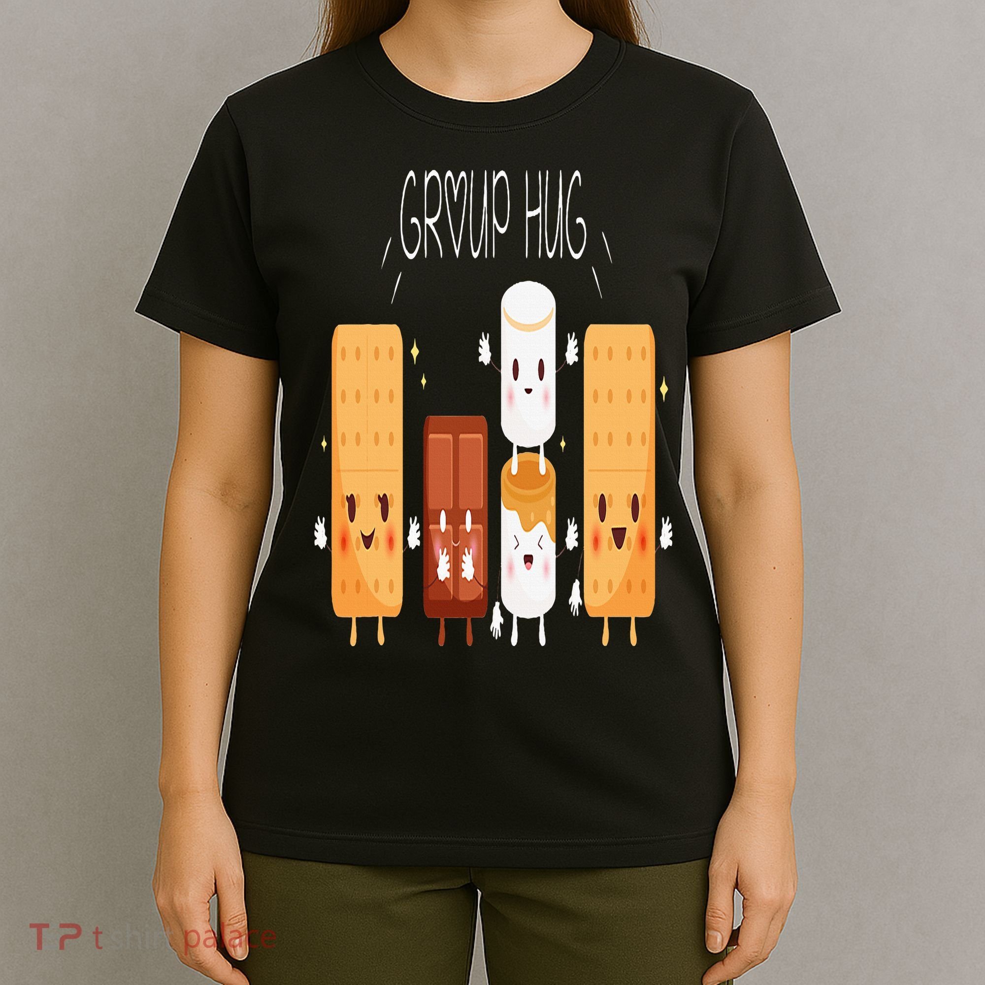 Smores Group Hug  Camping Campfire Marshmallow Smores T-Shirt
