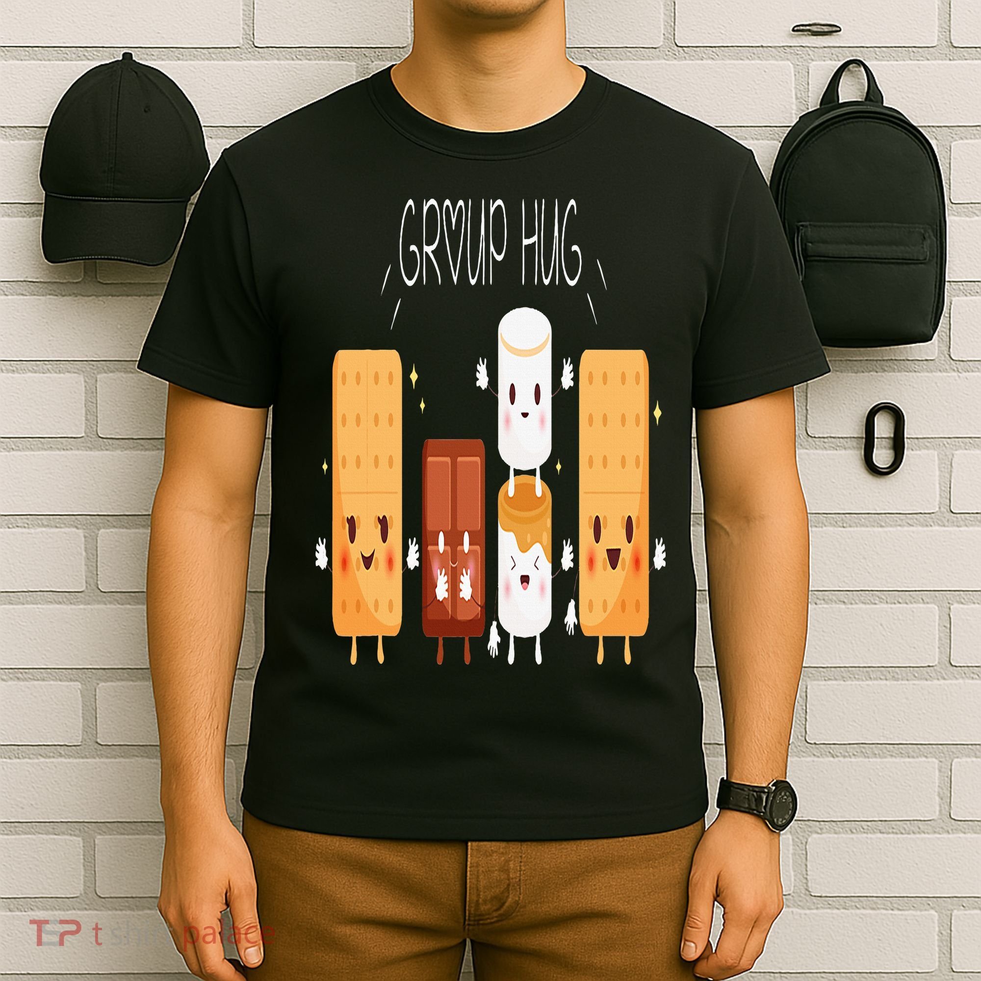 Smores Group Hug  Camping Campfire Marshmallow Smores T-Shirt