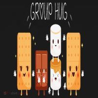 Smores Group Hug  Camping Campfire Marshmallow Smores Button thumb 1