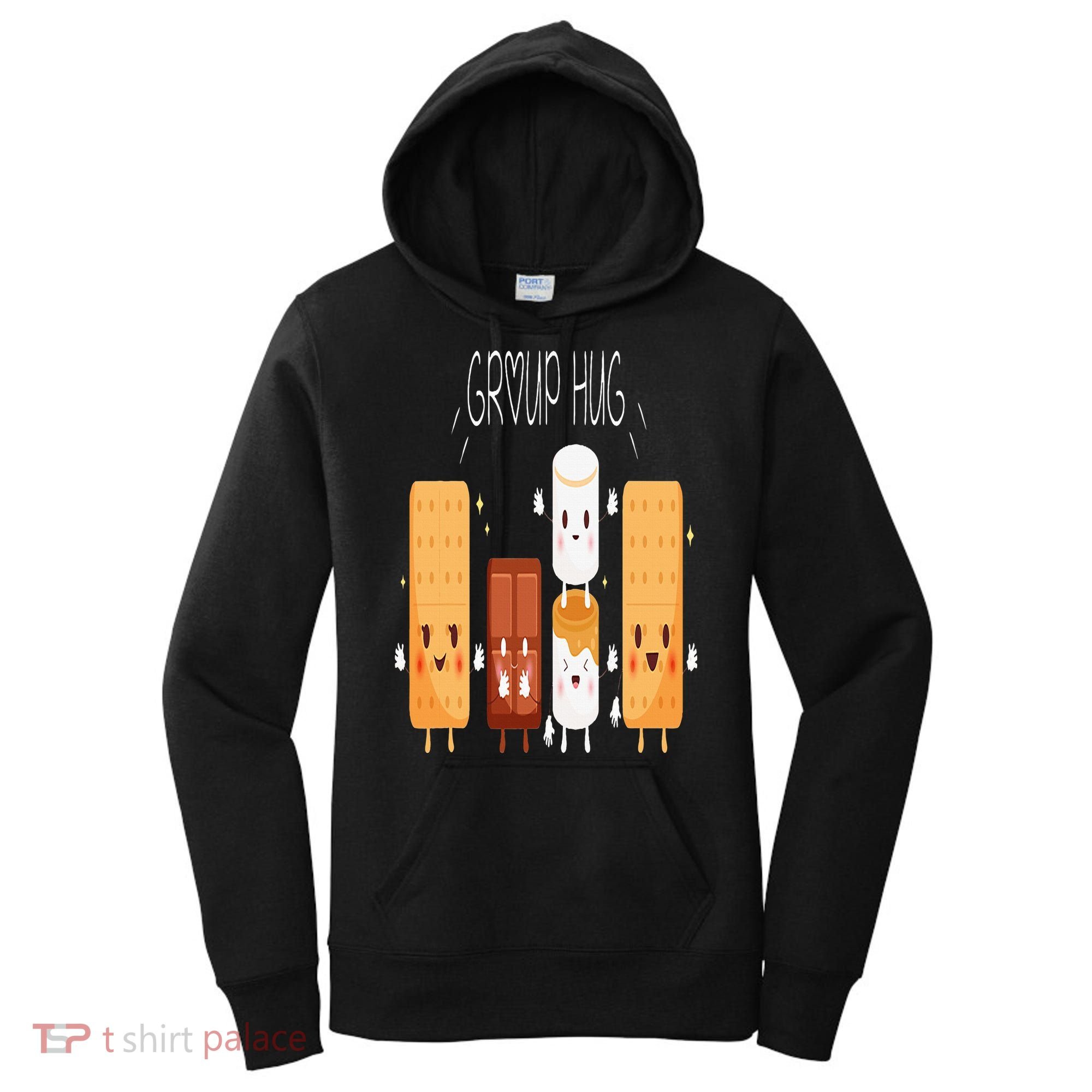 Smores Group Hug  Camping Campfire Marshmallow Smores Women's Hoodie