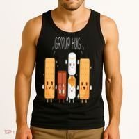 Smores Group Hug  Camping Campfire Marshmallow Smores Tank Top thumb 3