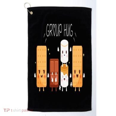 Smores Group Hug  Camping Campfire Marshmallow Smores Golf Towel