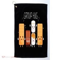 Smores Group Hug  Camping Campfire Marshmallow Smores Golf Towel thumb 0