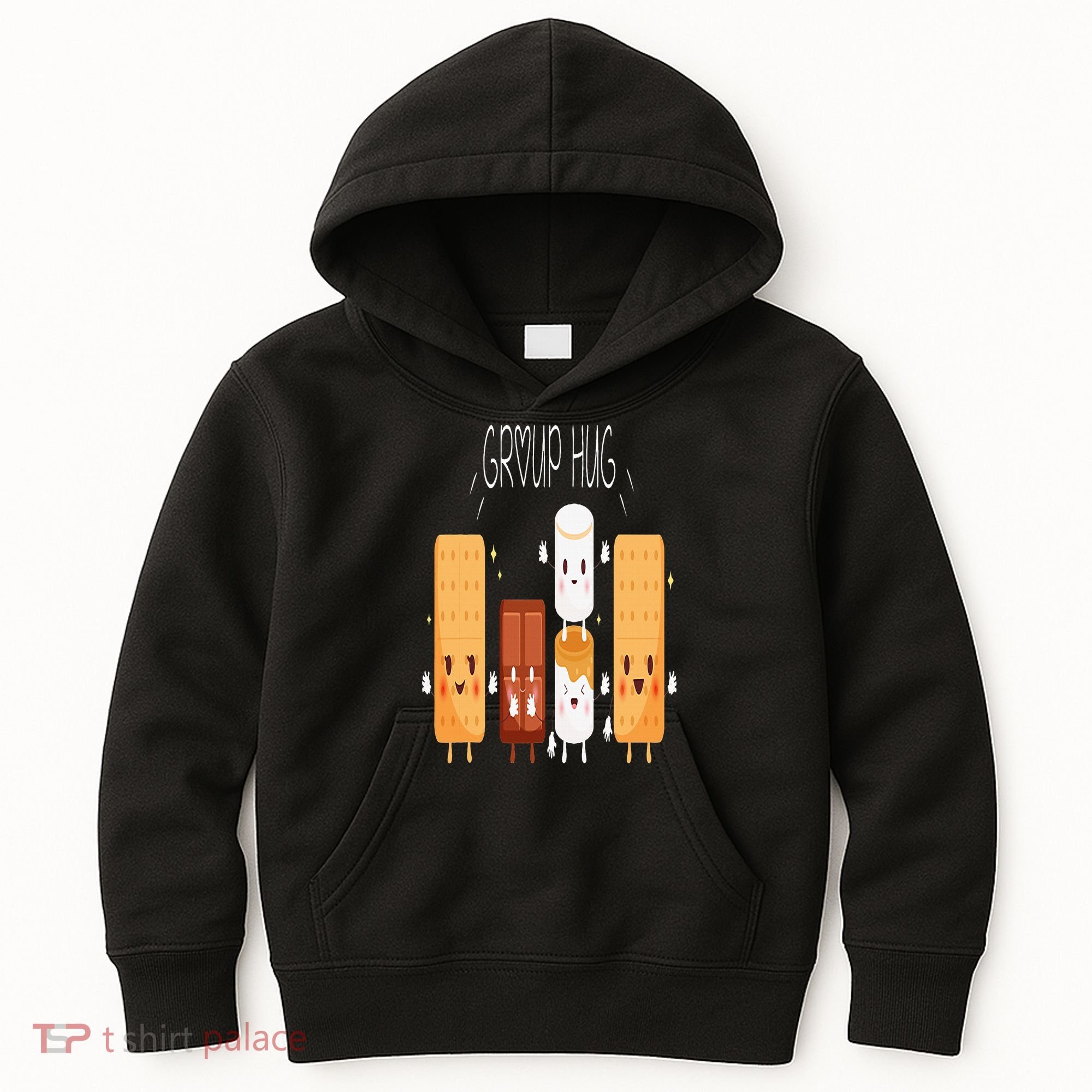 Smores Group Hug  Camping Campfire Marshmallow Smores Kids Hoodie