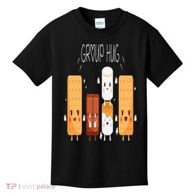 Smores Group Hug  Camping Campfire Marshmallow Smores Kids T-Shirt