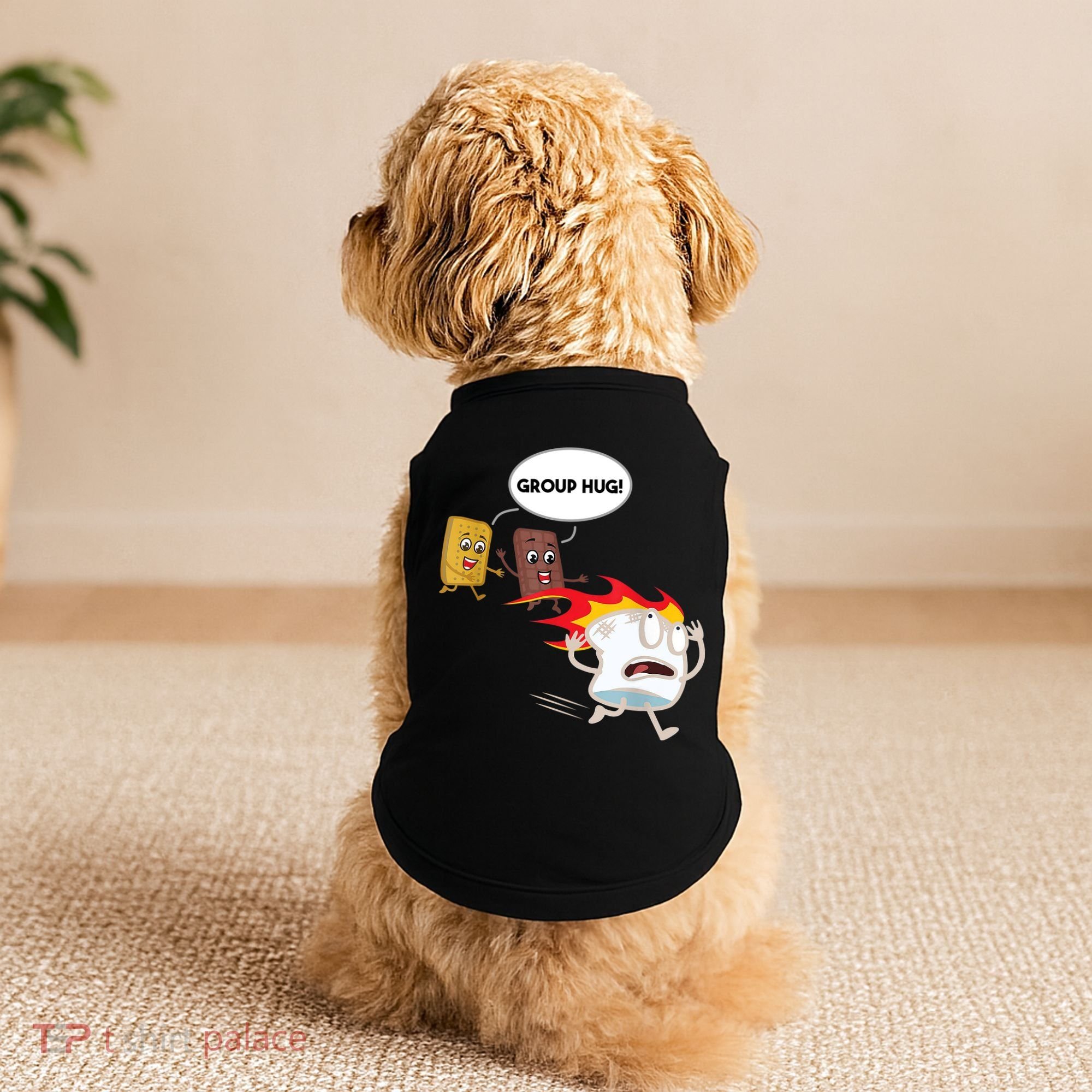 Smores Group Hug S’Mores Camping Food Marshmallows On Fire Doggie Tank