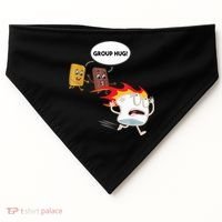 Smores Group Hug S’Mores Camping Food Marshmallows On Fire USA-Made Doggie Bandana thumb 0