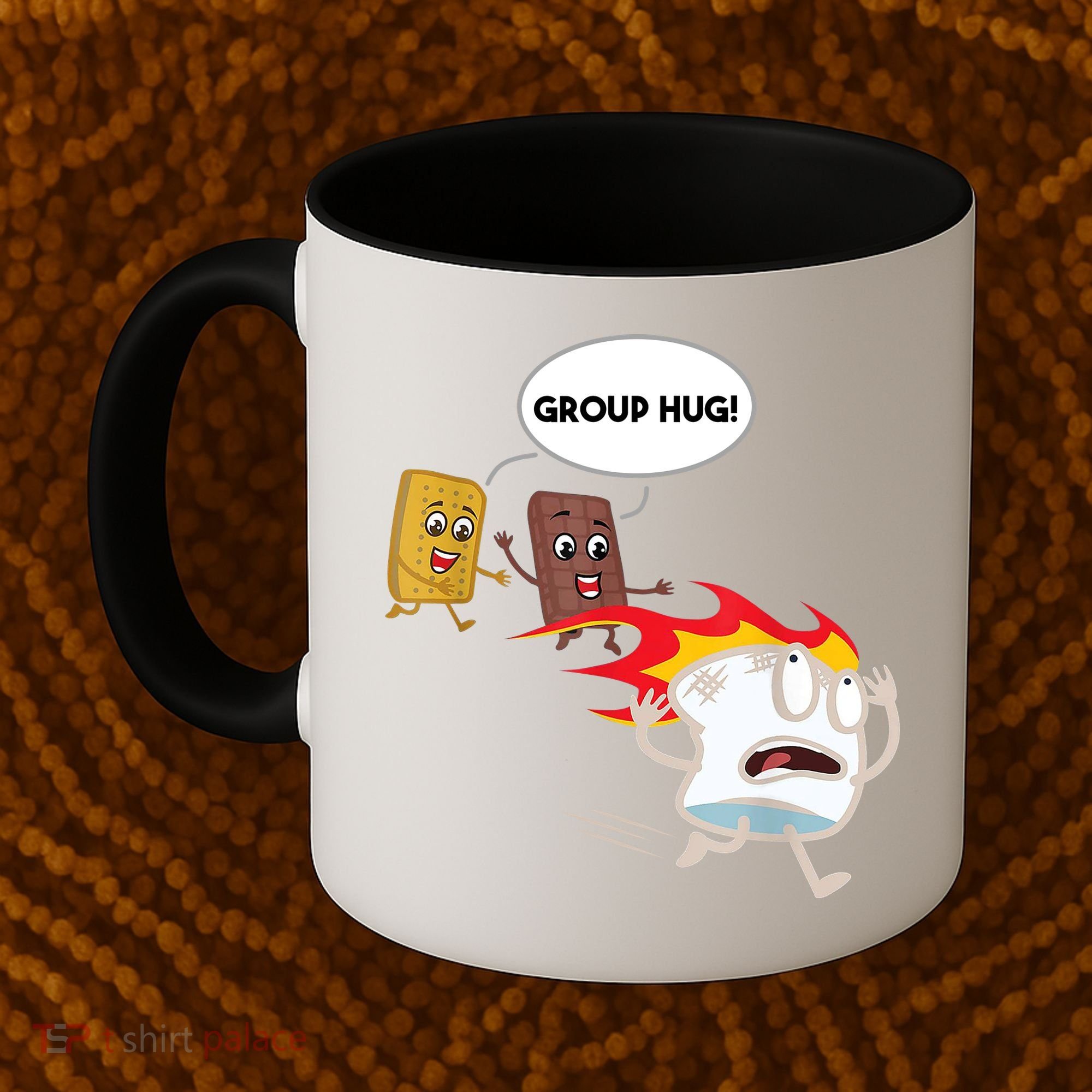 Smores Group Hug S’Mores Camping Food Marshmallows On Fire Coffee Mug