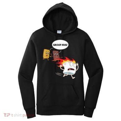 Smores Group Hug S’Mores Camping Food Marshmallows On Fire Women's Hoodie