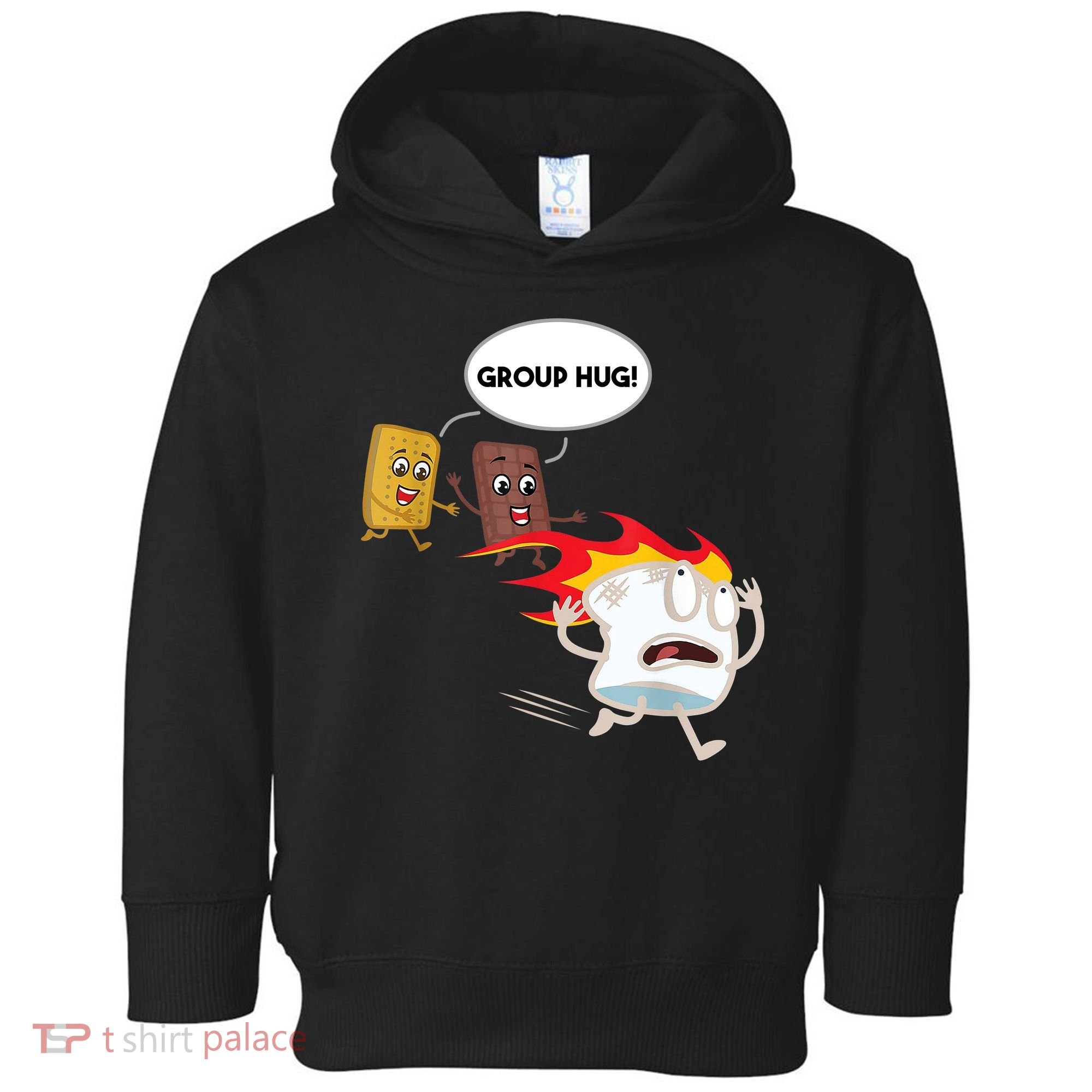 Smores Group Hug S’Mores Camping Food Marshmallows On Fire Toddler Hoodie