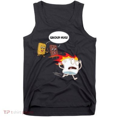 Smores Group Hug S’Mores Camping Food Marshmallows On Fire Tank Top