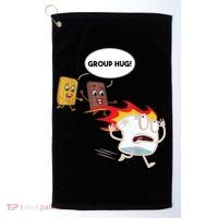 Smores Group Hug S’Mores Camping Food Marshmallows On Fire Golf Towel thumb 0