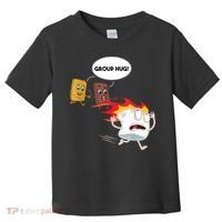 Smores Group Hug S’Mores Camping Food Marshmallows On Fire Toddler T-Shirt thumb 0