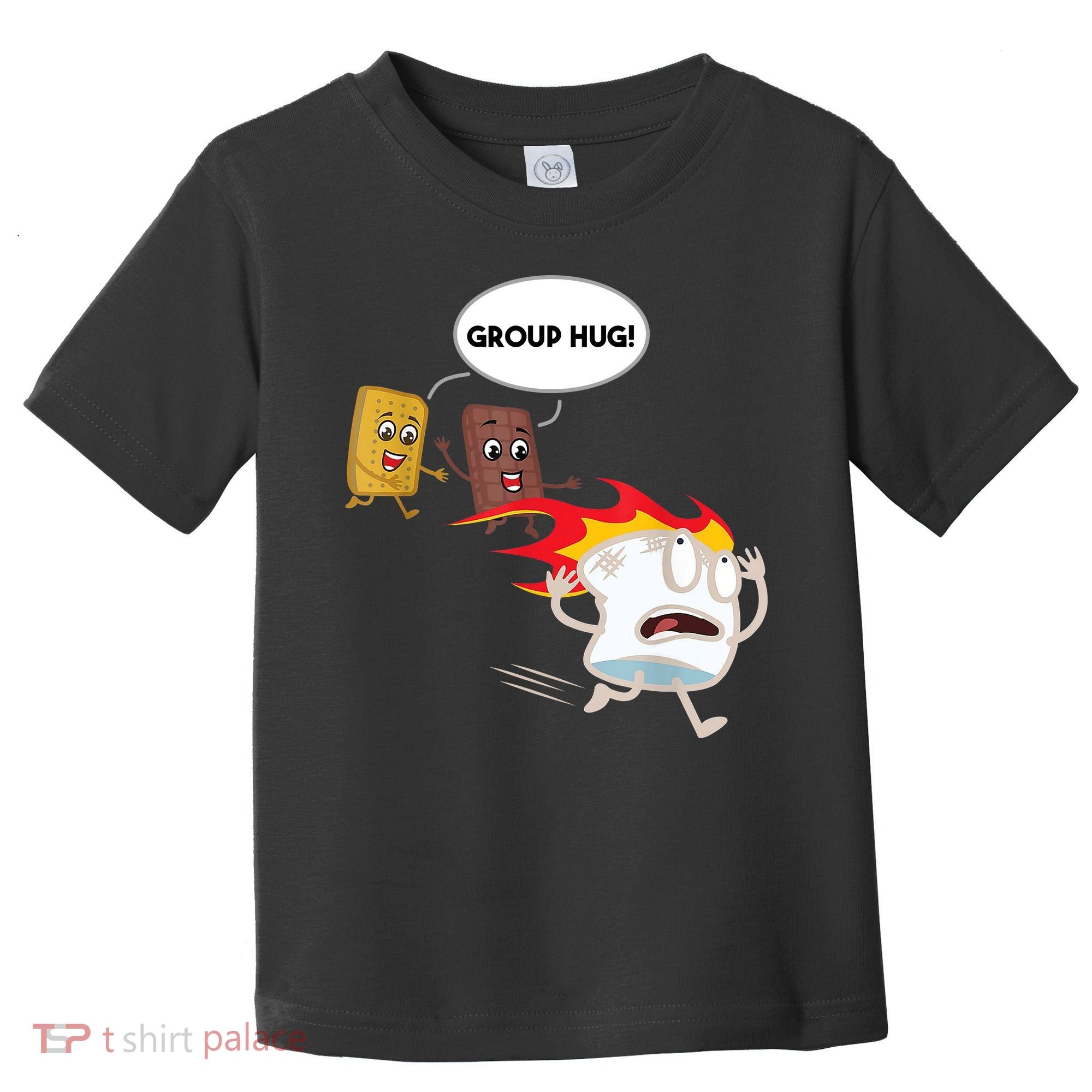 Smores Group Hug S’Mores Camping Food Marshmallows On Fire Toddler T-Shirt