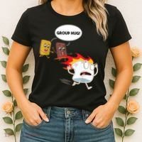 Smores Group Hug S’Mores Camping Food Marshmallows On Fire Women's T-Shirt thumb 2
