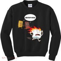 Smores Group Hug S’Mores Camping Food Marshmallows On Fire Kids Sweatshirt thumb 0