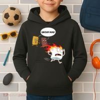 Smores Group Hug S’Mores Camping Food Marshmallows On Fire Kids Hoodie thumb 2