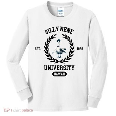 Silly Goose Hawaii Silly Nene Goose Kids Long Sleeve Shirt