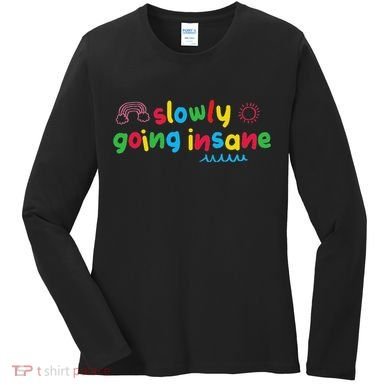 Slowly Going Insane Kidcore Clowncore Aesthetic Women's Long Sleeve Shirt
