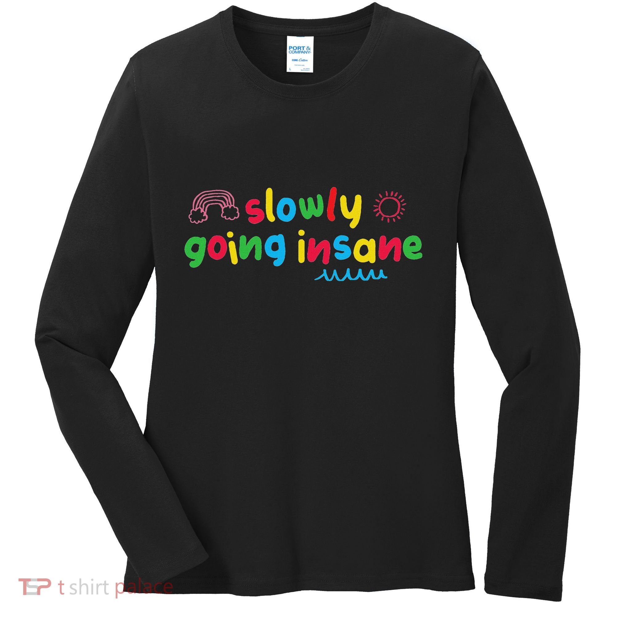 Slowly Going Insane Kidcore Clowncore Aesthetic Women's Long Sleeve Shirt
