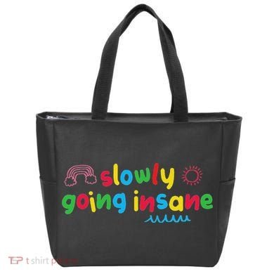 Slowly Going Insane Kidcore Clowncore Aesthetic Tote Bag