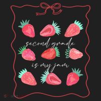 Second Grade Is My Jam Strawberry 2nd Grade Teacher Women's Sweatshirt thumb 2