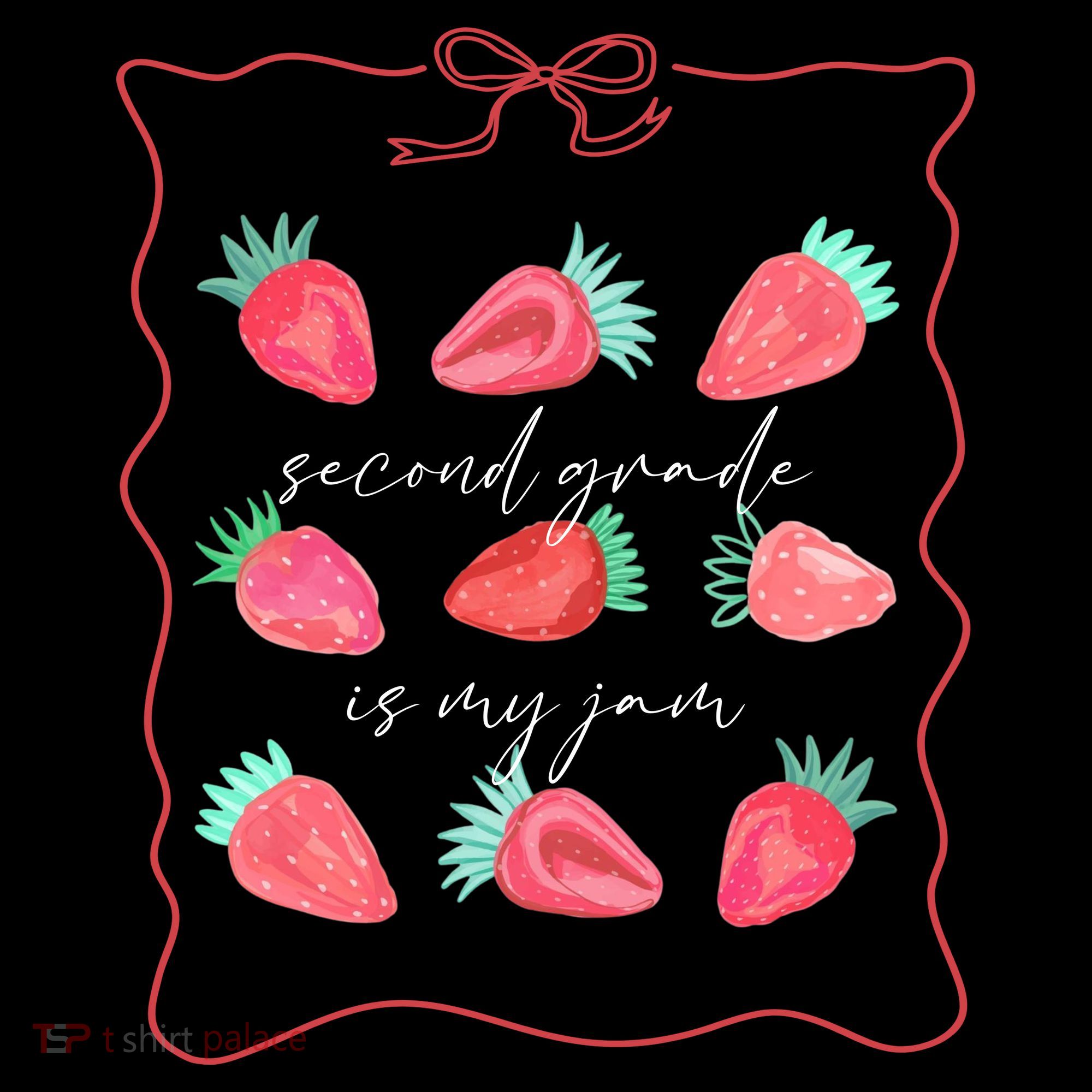 Second Grade Is My Jam Strawberry 2nd Grade Teacher Women's Tank Top