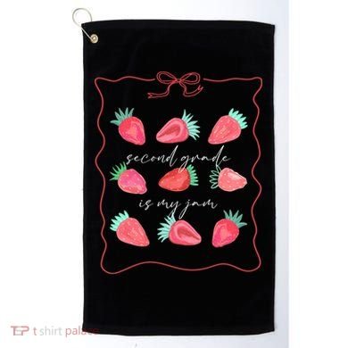 Second Grade Is My Jam Strawberry 2nd Grade Teacher Golf Towel