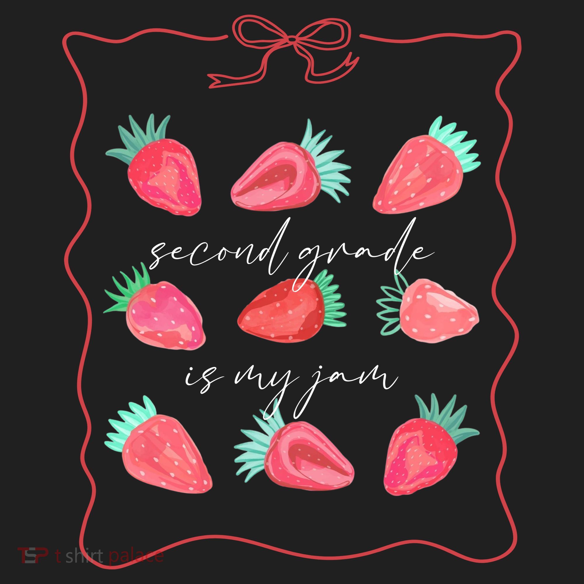Second Grade Is My Jam Strawberry 2nd Grade Teacher Golf Towel