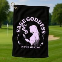 Sage Goddess In The Making Spiritual Energy Holistic Vibes Golf Towel thumb 1
