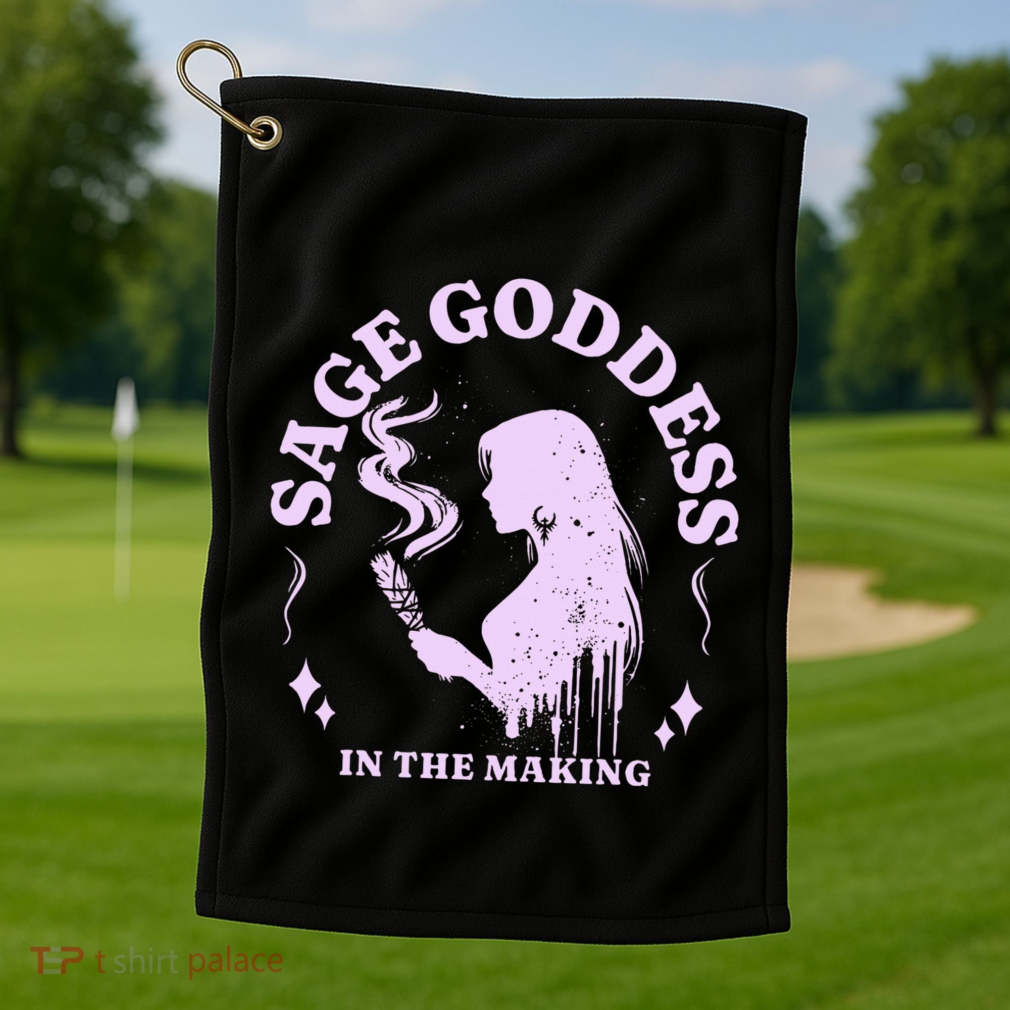 Sage Goddess In The Making Spiritual Energy Holistic Vibes Golf Towel