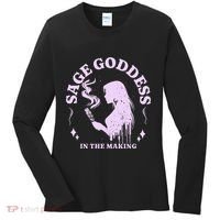 Sage Goddess In The Making Spiritual Energy Holistic Vibes Women's Long Sleeve Shirt thumb 0