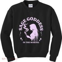 Sage Goddess In The Making Spiritual Energy Holistic Vibes Kids Sweatshirt thumb 0