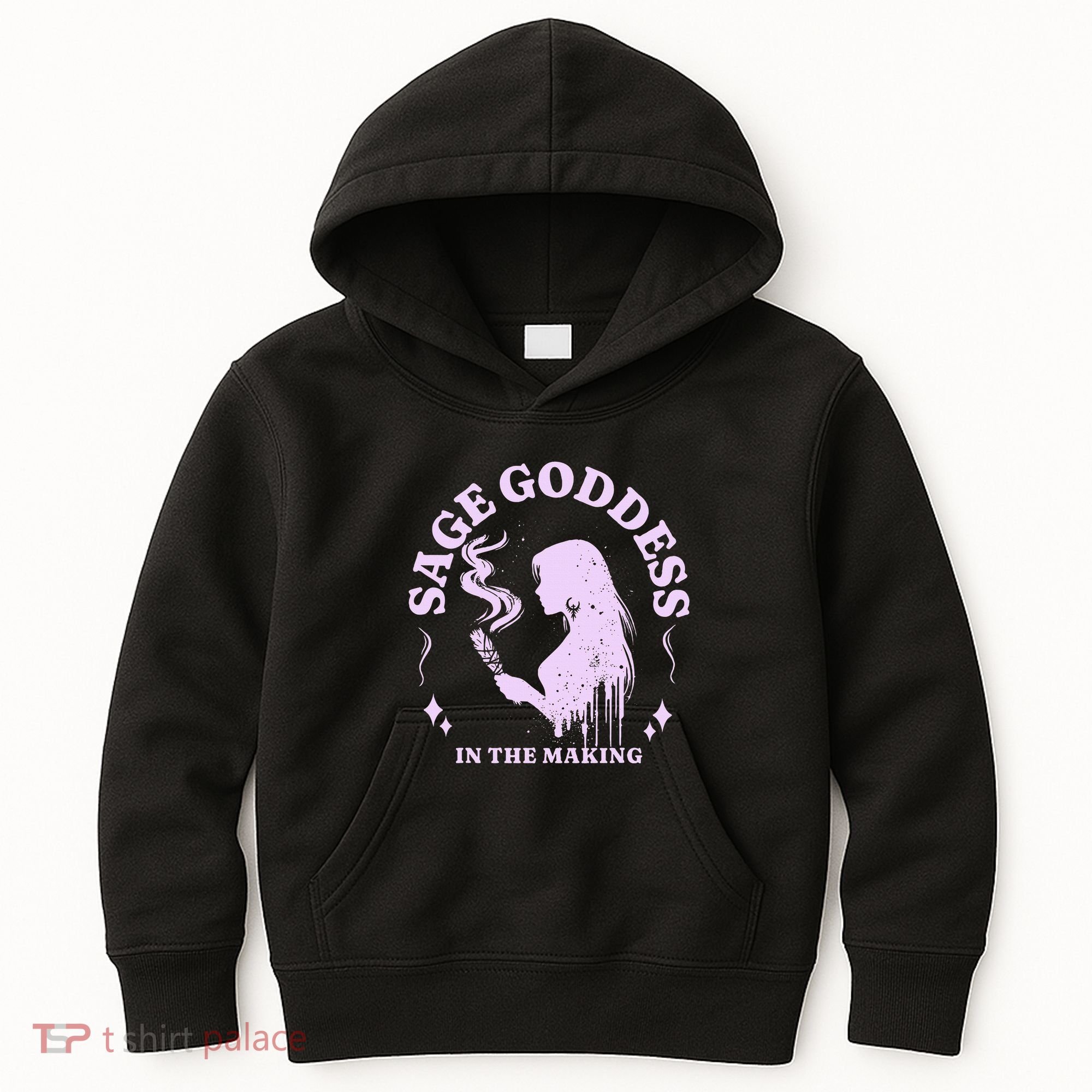 Sage Goddess In The Making Spiritual Energy Holistic Vibes Kids Hoodie