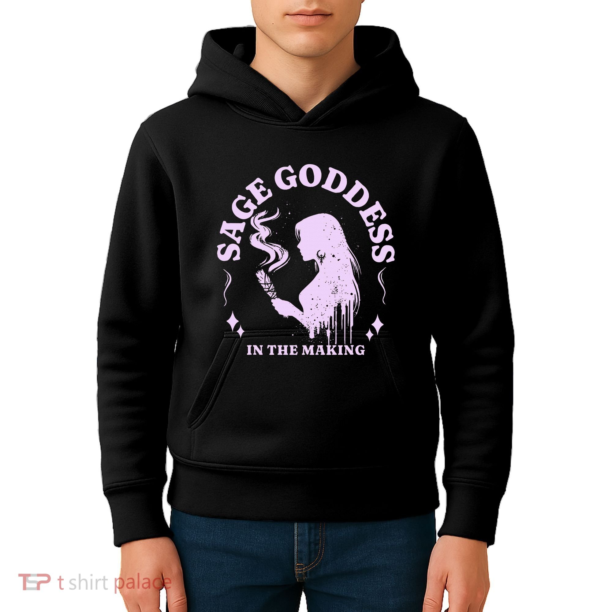 Sage Goddess In The Making Spiritual Energy Holistic Vibes Kids Hoodie