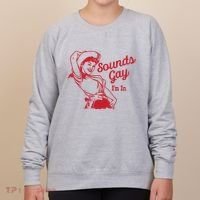 Sounds Gay IM In Retro Lgbt 80s Pride Women's Sweatshirt thumb 0