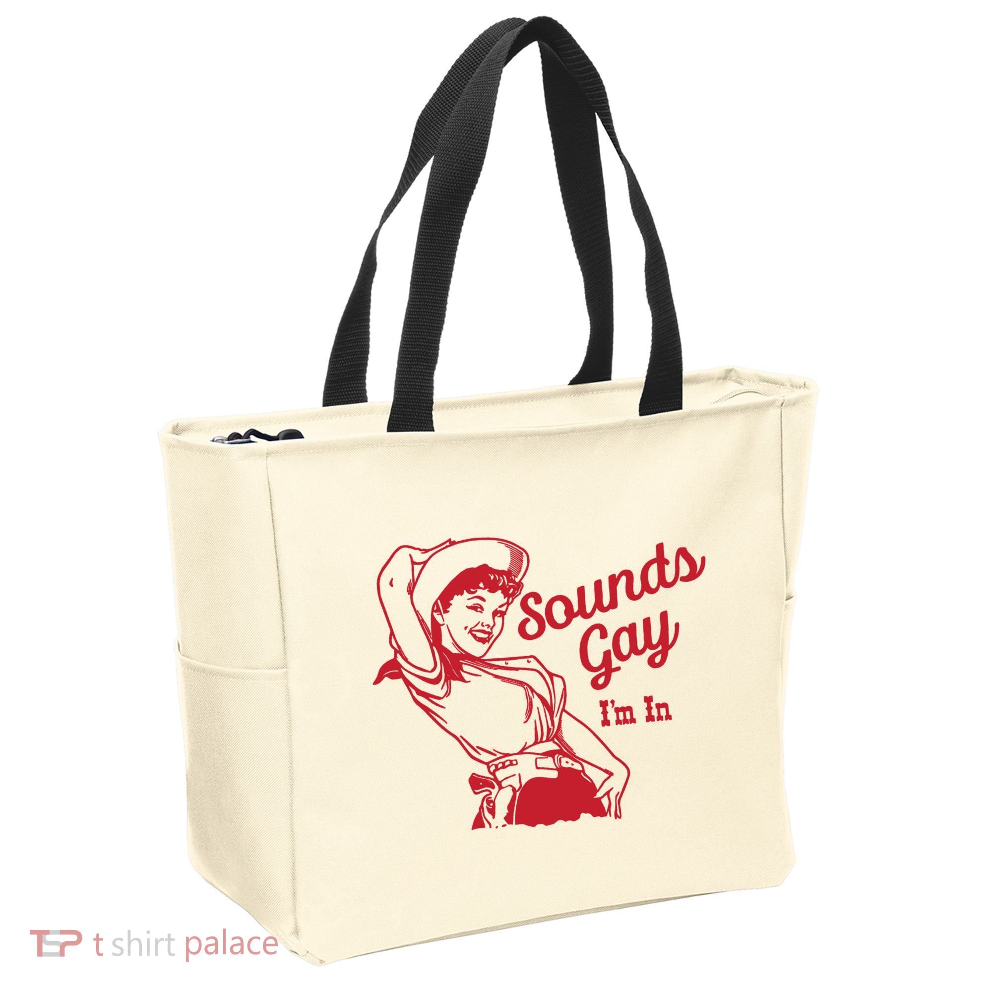 Sounds Gay IM In Retro Lgbt 80s Pride Tote Bag