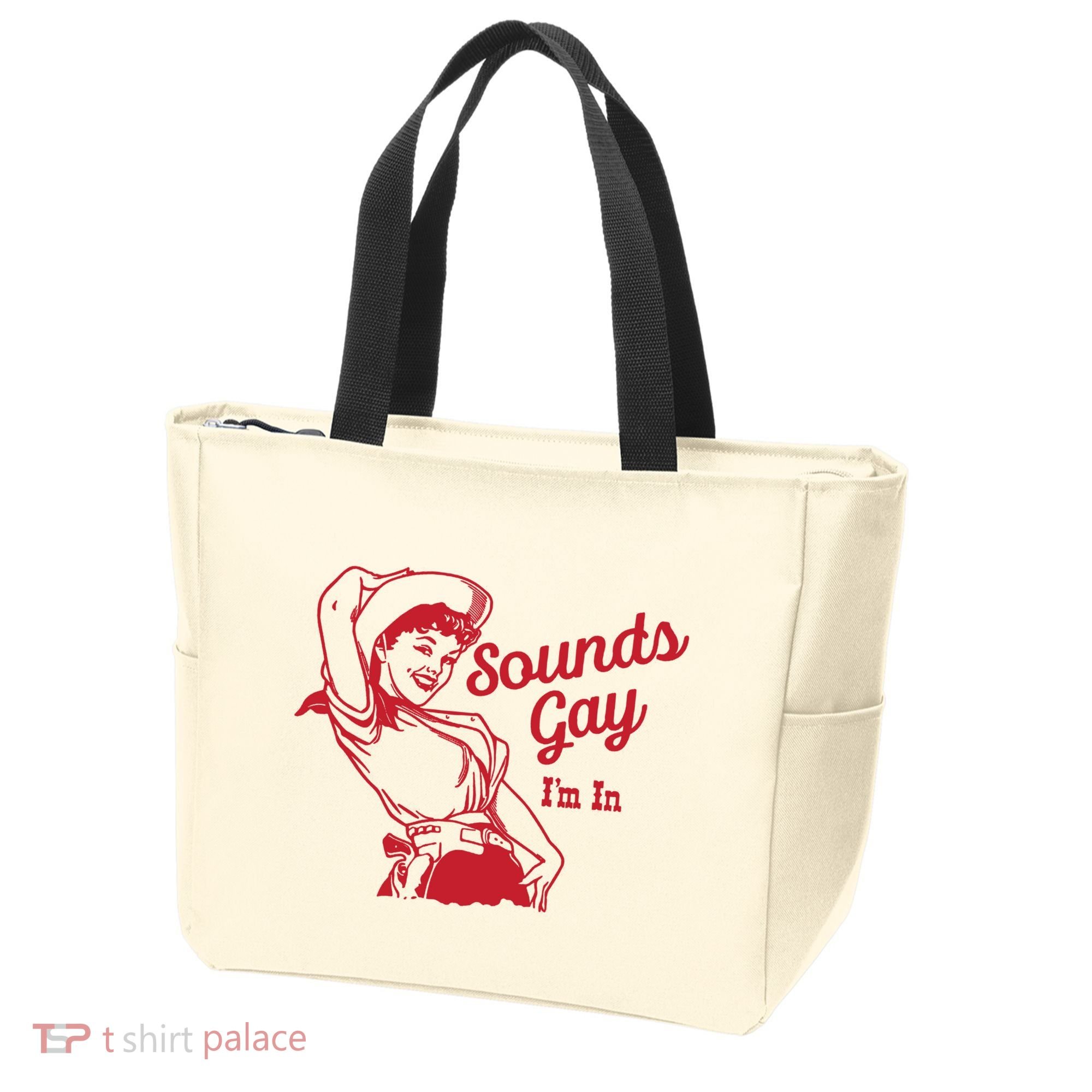 Sounds Gay IM In Retro Lgbt 80s Pride Tote Bag