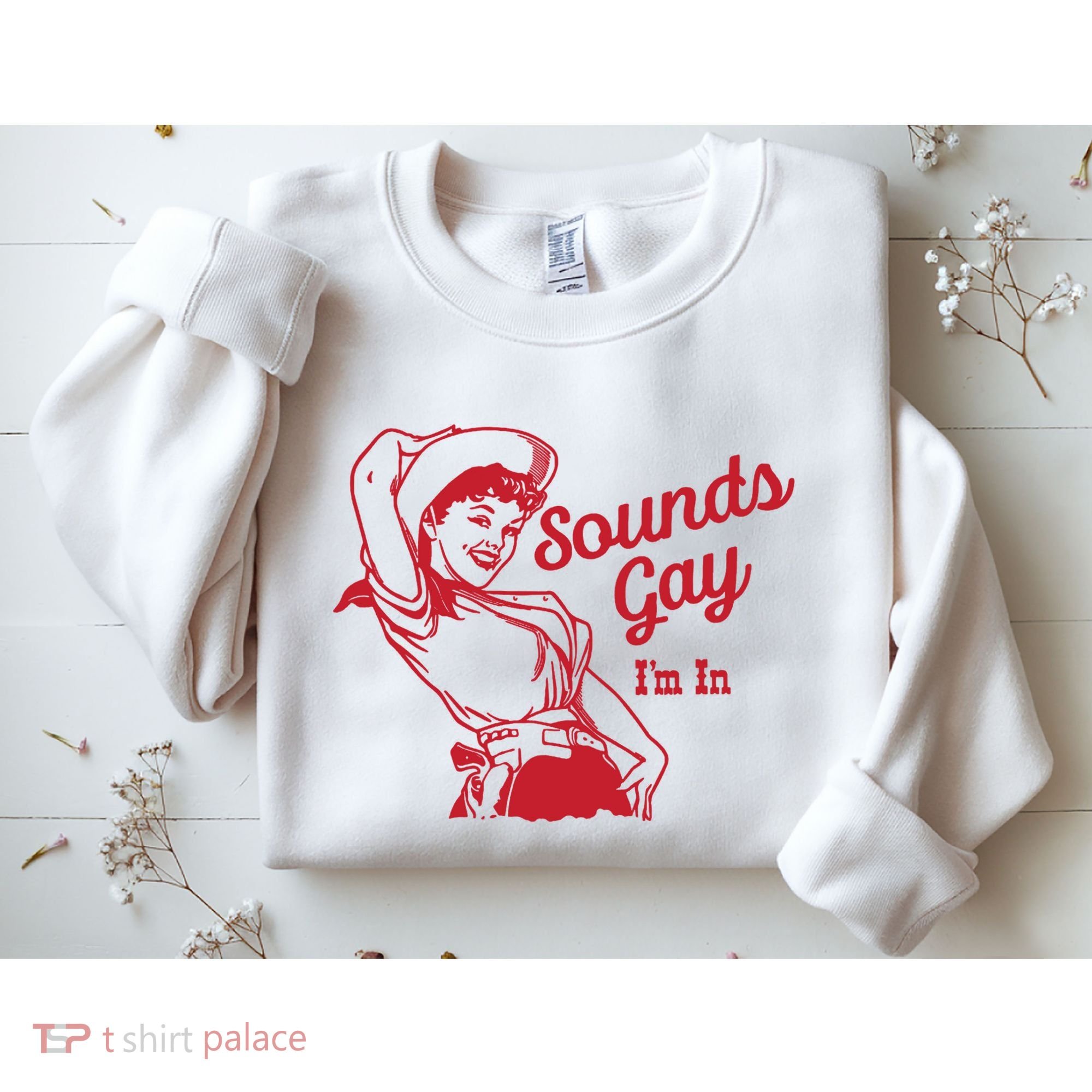 Sounds Gay IM In Retro Lgbt 80s Pride Sweatshirt