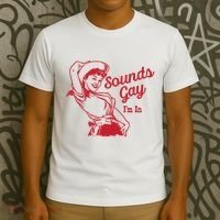 Sounds Gay IM In Retro Lgbt 80s Pride T-Shirt thumb 3
