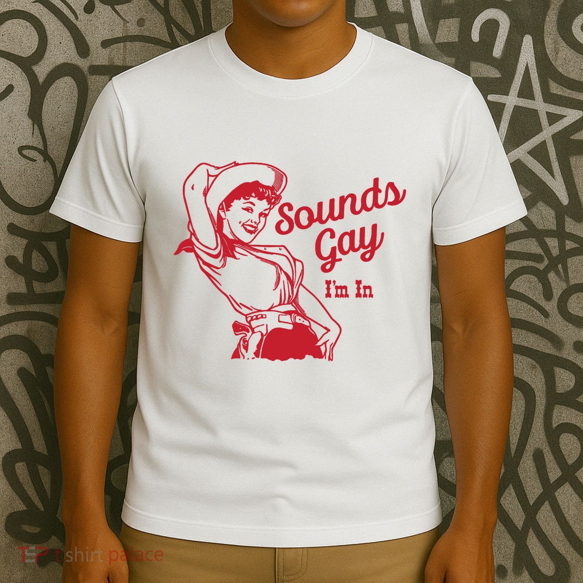 Sounds Gay IM In Retro Lgbt 80s Pride T-Shirt