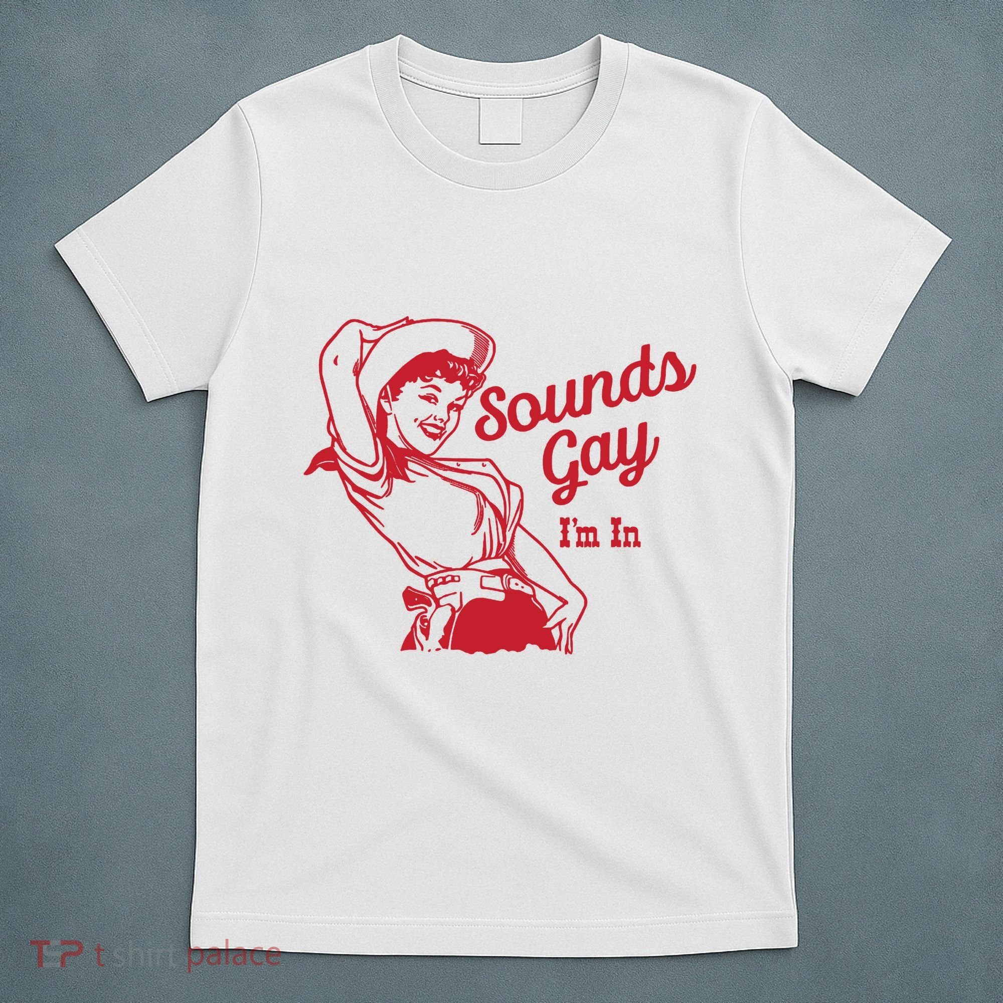 Sounds Gay IM In Retro Lgbt 80s Pride T-Shirt