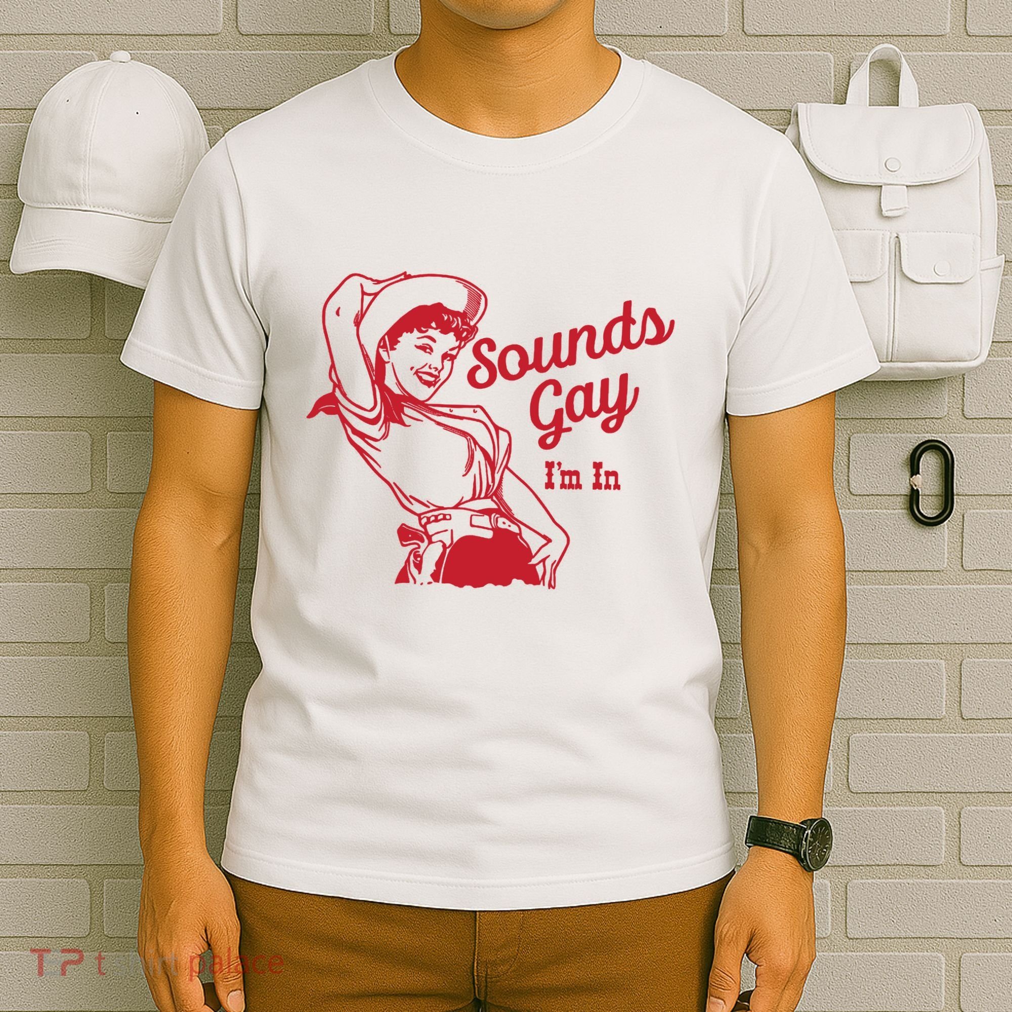 Sounds Gay IM In Retro Lgbt 80s Pride T-Shirt