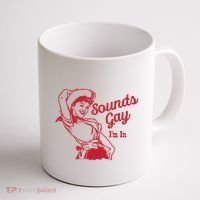 Sounds Gay IM In Retro Lgbt 80s Pride Coffee Mug thumb 1